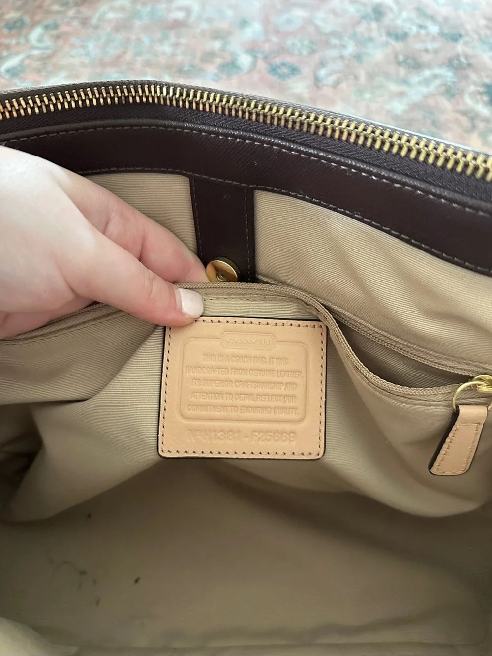 Vintage Coach Brown Leather Purse